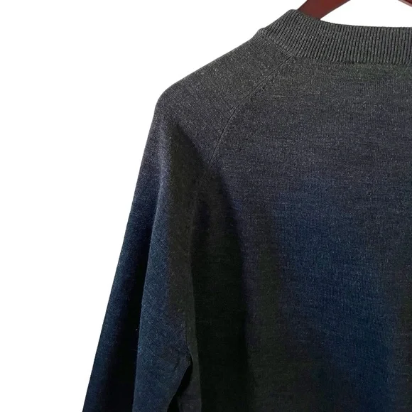 COBMEX NEW Men's Zip Front Uniform Cardigan Sweater In Charcoal Gray Size XL